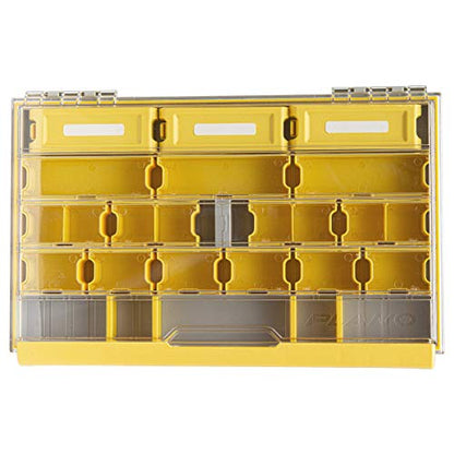 Plano Edge 3600 Terminal Tackle Storage, Gray and Yellow, Includes 10 Hook Retainers, Rustrictor Rust-Resistant Technology, Waterproof Premium Fishing Utility Box