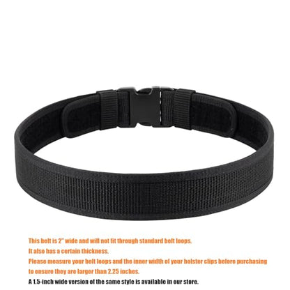 Security EMS EMT Firefighters Work Belt 2" Wide Camping Hiking Utility Tool Belt Airsoft Paintball Gear Holster Belt - color: Black(2 Inch Width), size: X-Large