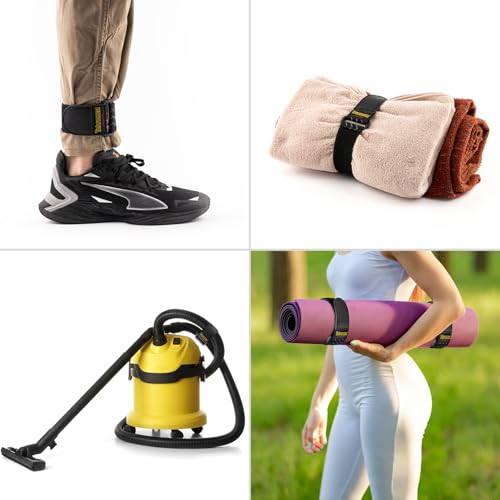 Trilancer Elastic Cinch Straps with Anti-Slip Strips, 5 Size Combo(10-Pack) Heavy Duty Hook and Loop Storage Straps for Extension Cords,Cables, Ropes, Hoses, Bike, RV, Pant Garters,Garage Organization - size: 5 size combo(9''+12"+14''+18"+24")
