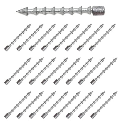 Reaction Tackle Nail Weights for Bass Fishing - Insert Pencil Sinkers for Wacky Rig, Neko Rig and Soft Plastic Lures - Freshwater and Saltwater - 25-Pack - size: 1/8 Oz (25 Piece)
