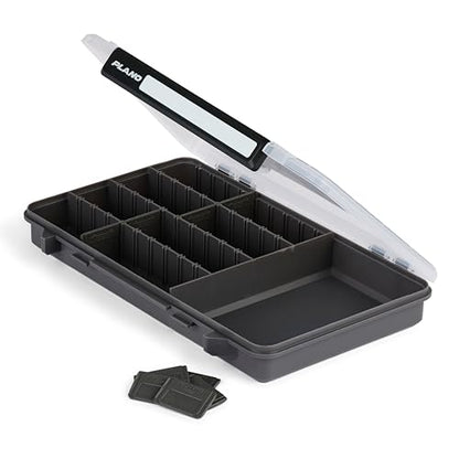 Plano StowAway 3600 50/50 Split Stow Tackle Box, 4-Pack, Corrosion-Preventive Rustricor, Single Latch Design, Transparent DuraView Lid, Stackable Storage for Fishing Bait, Lures and Gear - size: 3600 50/50 Split 4-Pack, style: New Model