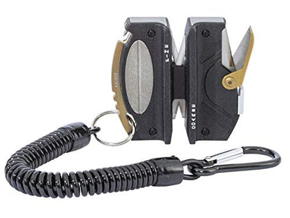 Smith's 51057 Regal River Fishing Multi-Tool - Coarse + Fine Knife Sharpening Slots, Line Cutter, Jig Eye Cleaner, Diamond Hook Sharpener - Portable Pocket Clip - Gift for Men - Compact Gadget