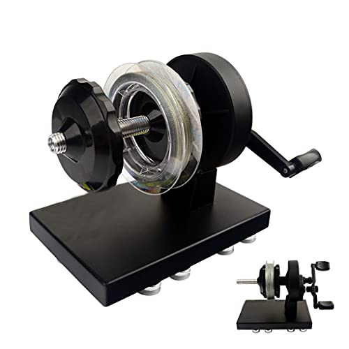 Reversible Reel Fishingline Winder Equipment Multi-Function Line Recoil Machine Dual-Direction Spooler Base with Suction Array Tool for Rotary Baitcasting Wheel