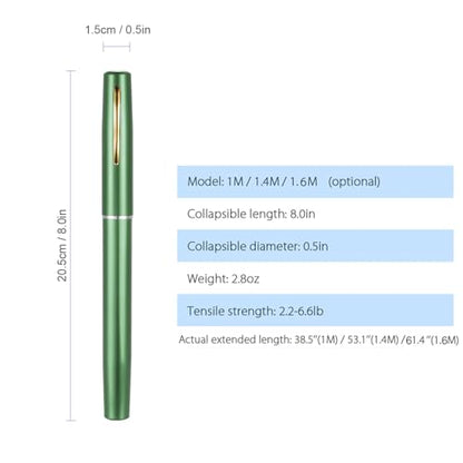 Lixada Fishing Rod Reel Combo Mini Pen Fishing Pole Kit Telescopic Fishing Rod Spinning Reel Combo Kit - color: Green, size: 1.4 m