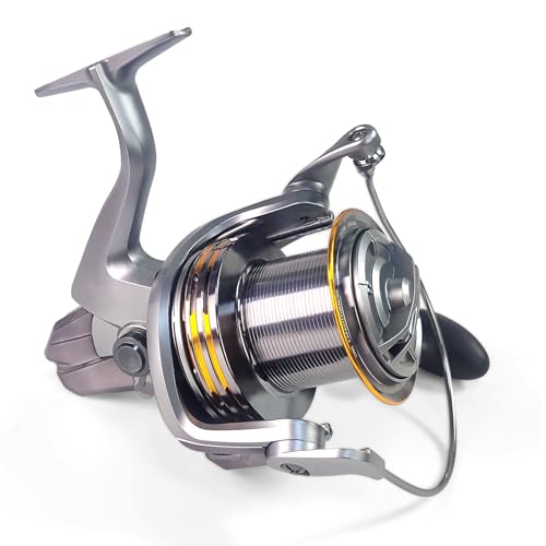 Eupheng 9000–12000 Surf Fishing Reel for Saltwater Fishing, 72LBS Max Drag, 7+1 Ball Bearings, CNC Aluminum Spool, Graphite Frame, Big Game Spinning Reel - color: Metal Grey, size: 10000