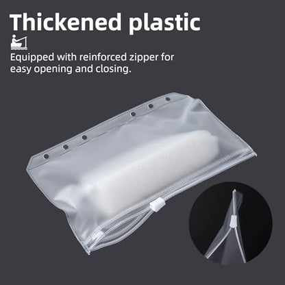 Klmnop Fishing Bait Binder, Soft Bait Organizer Travel Portable Tackle Bag for Soft/Hard Baits, Leaders, Lines, Rigs(Clear)