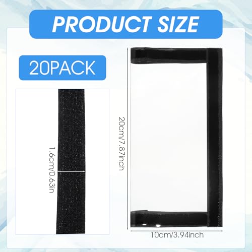 20 Pack Fishing Lure Wraps Durable Clear PVC Lure Wrap for Fishing Rod Saltwater Hook Covers Fabric Lures Protector