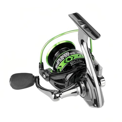 Spinning Fishing Reel – Metal Spool, Long Cast Deep Spool Reel, Smooth Drag System, Metal + Nylon Body Lure Reel for Bass Trout Carp, Freshwater & Saltwater Spinning Reel - size: 3000