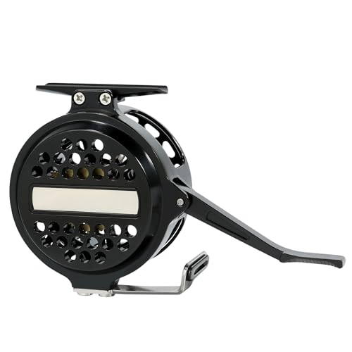 Semi-Automatic Fly Reel with Adjustable Drag Quick Spool Removal Made of CNC Machined Aluminum for Freshwater Lake River Trout Fly Fishing