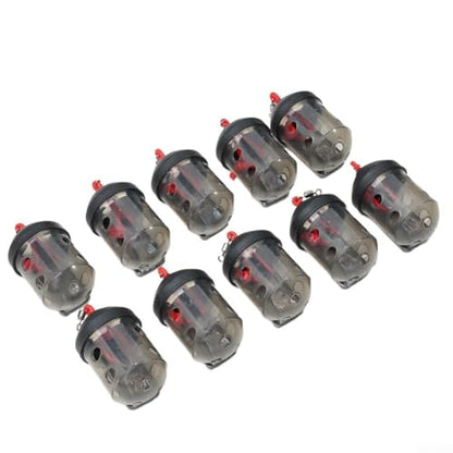Cap Swim Feeder for Maggots and Groundbait Plastic Fishing Terminal Tackle with Auto-Close Lid for River Match Angling Black 30g(10pcs) - size: 10pcs