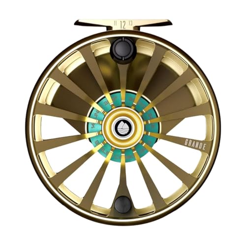 Redington Grande Fly Fishing Reel, Heavyweight Big Game Fly Reels, Freshwater and Saltwater, Super-Torque Drag System, Champagne, 9/10/11 - color: Champagne, size: 9/10/11