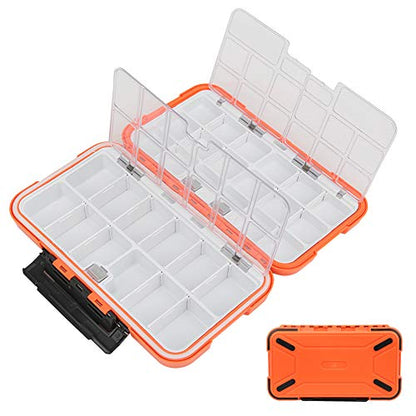 ABS Fishing Tackle Box, Transparent Inner Cover, Removable Compartments, Large Capacity, for Fishing Tools Storage