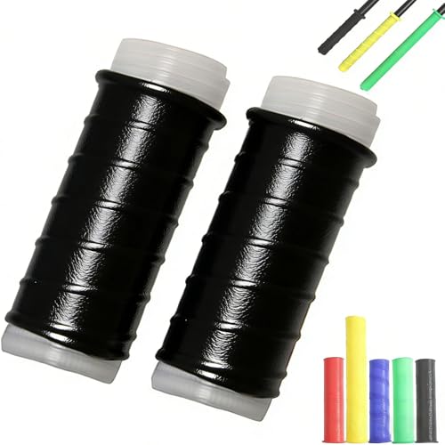 Cold Shrink Handle Wrap, 4.7/6.7in Rubber Cold Shrink Handle Cover, Non-Slip, Insulated Cold-Shrink Handle Sleeves for Fishing Rods and Rackets, Cold Shrink Tool Grip - color: black, size: 4.7/12cm