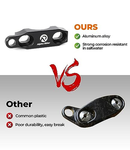 Fishing Reel Rod Clamp Fishing Reels Parts for Penn 20 30 50 70 International V VI Series Reel Rod Clamp Mount Anodized Aluminum Alloy (No Bolts or Screws) - color: Black
