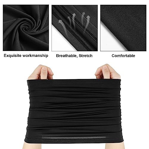Geyoga Summer UV Protection Cooling Neck Gaiter | Sunscreen Breathable Face Scarf Bandana Mask Neck Gaiter for Outdoor Fishing Hiking Camping - color: Black