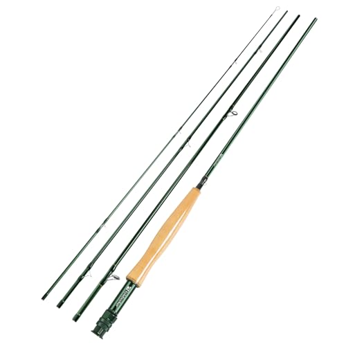 Kylebooker Fly Fishing Rod with Reel Combo Kit 3/4/5/6/7/8 Weight Starter Fly Fishing Outfit with Rod Bag - size: 8wt 9‘0“ 4pc Rod,7/8 Reel