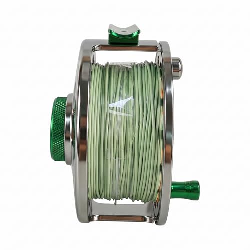 Aventik FLK II Fly Fishing Reel Aluminum Trout 3/5, 5/7, 7/9wt Large Arbor Freshwater Fly Reel - size: 3/5wt, style: Silver-with Line