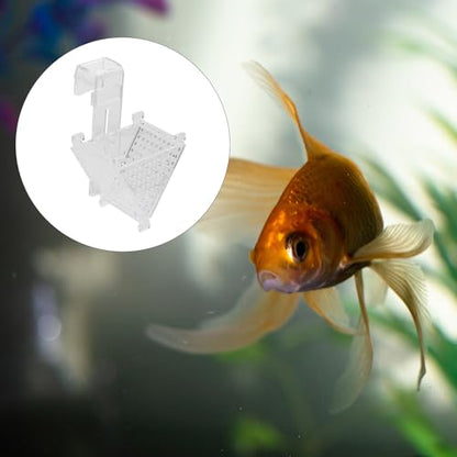 Toddmomy Aquarium Feeder Fish Food Holder Acrylic Red Blood Worm Feeding Cup Tapered Live Bait Container for Fish Tank Feeding Supplies