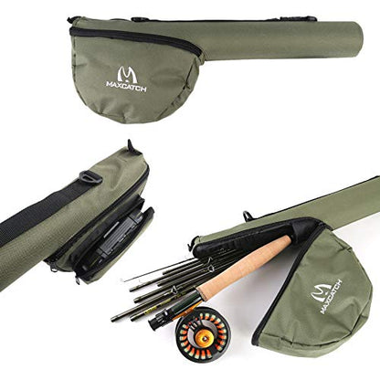 M MAXIMUMCATCH Maxcatch Alltime Travel Fishing Rod-Ultra Compact for Backpacking 8-Piece 9ft with Rod Tube (Size: 5/6/8wt) - color: Alltime Rod&Reel Combo, size: 9' 8wt 8pcs