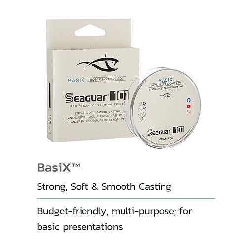 Seaguar Basix Freshwater Mainline, 100% Fluorocarbon Fishing Line, Multiple Sizes - size: 10lbs/200yds