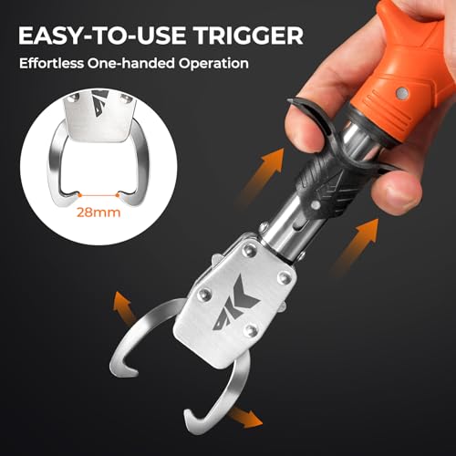 KastKing Paradox 11’’ Pistol Lip Grip, Corrosion-Resistant 420 Stainless Steel, Ergonomic Non-Slip Elastomer Handle, Easy-to-Use Trigger, Spring-Loaded Jaws for a Firm and Safe Hold - style: B: 11'' Pistol Lip Grip