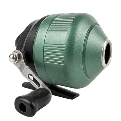 Spincast Fishing Reel, All-Metal Gears, Easy to Use Push Button Casting Design, Changeable Right/Left-Hand Retrieve - color: Green-Black