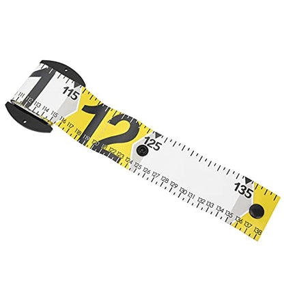 138 X 5cm PVC Fish Measuring Ruler, Foldable Fish Measuring Tape with Cm Inch Scale, Compact 8 X 5.5cm Roll, for Boat Kayak Ice Fishing Anglers (Yellow) - color: Yellow