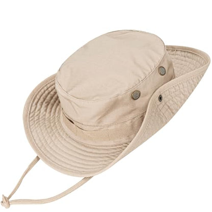 Sun Hats for Men Women Bucket Hat UPF 50+ Boonie Hat Foldable UV Protection Hiking Beach Fishing Summer Safari - color: 1pack-khaki