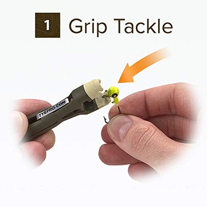 Fly and Ice Fishing Knot Tying Tool 2-Pack | Tie Knots for Flies, Hooks, and Jigs, Grip Eyelet, Thread Line, Clip Fishing Line