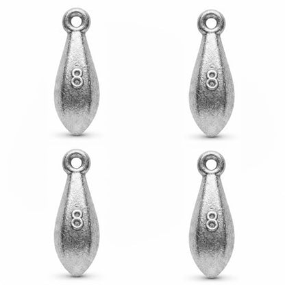 Bank Sinkers Fishing Weights, No-Roll Hexagonal, Surf & Catfish Saltwater - style: 8 Ounce -4pcs