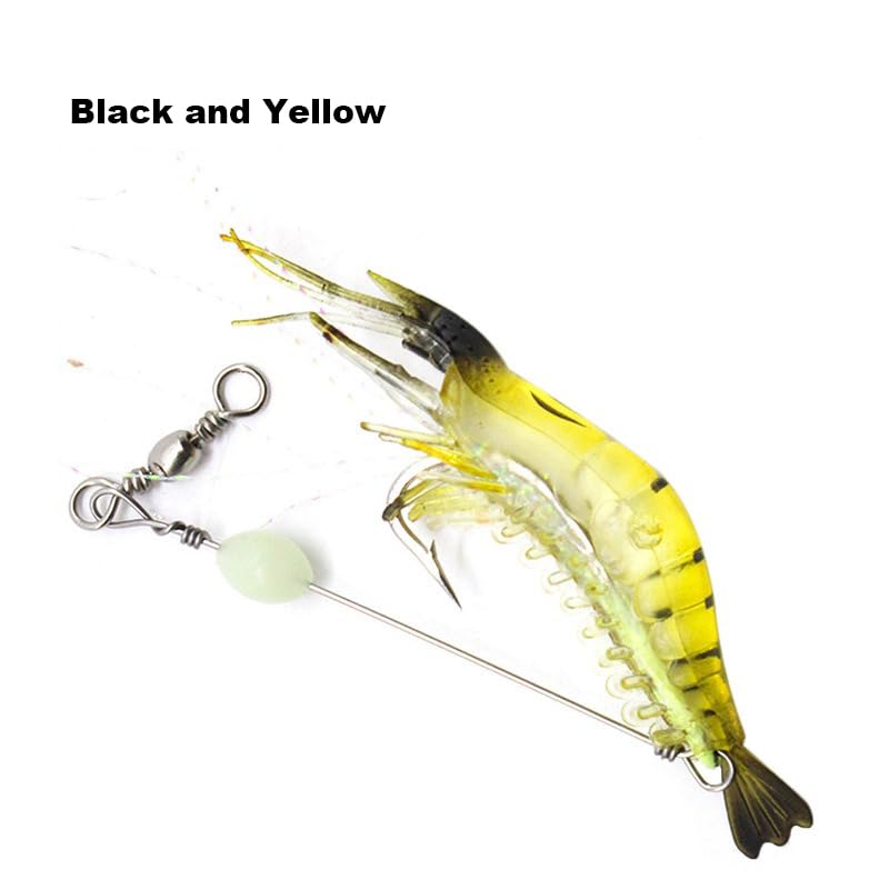 WOLFSKIN Fishing Lures Kit, Fishing Baits Set, Included Crankbaits, Curly Tail Jigs, Spoons, Hooks, Weights, Fishing Accessories with Tackle Box, for Carp, Bass, Freshwater Saltwate - color: 16p Shrimps kit