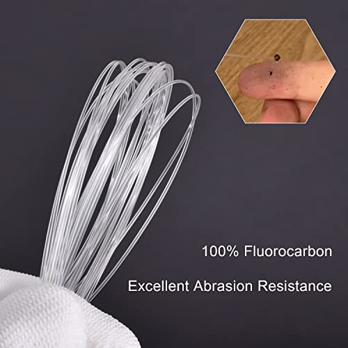 50lb 100% Fluorocarbon Fishing Leaders, 10/20 Pcs, Saltwater/Freshwater, 20in Fluorocarbon Leader line with Swivel and Snap - size: 20 in, 20 pcs