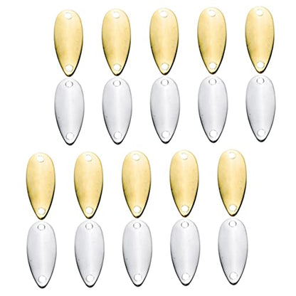 Toyvian 20pcs Fish Lure Metal Fishing Baits for Freshwater Realistic Artificial Bait for Bass and More Fishing Tackle for Lakes Rivers