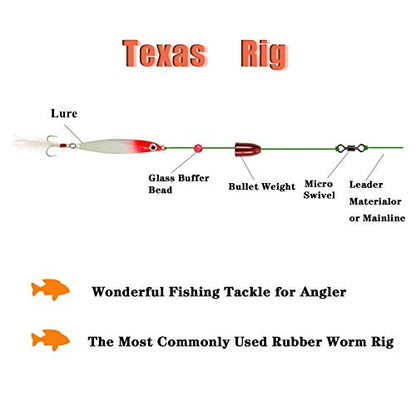Croch 10 Pack Tungsten Fishing Weight for Bass Fishing Pitching and Flipping Sinker Size Sizes 1/8 1/4 3/8 3/16OZ - color: Black