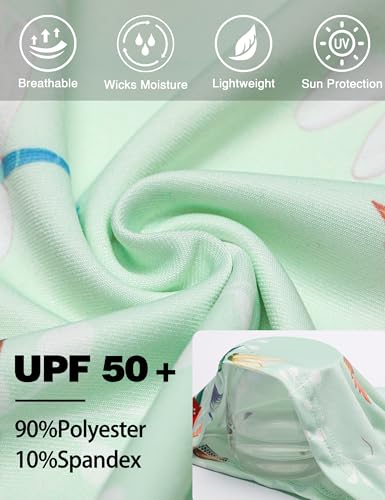 FISHEAL UV Sun Protection Face Scarf Mask, Breathable Gardening Face Cover Neck Gaiter with Ear Loops Bandana for Men Women - color: Green Dragonfly