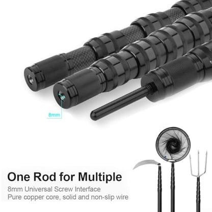 Carbon Fiber Telescoping Fishing Landing Net with Collapsible Pole and Lightweight Folding Frame, 33lb Load Bearing 2.4m Length - color: 2.1m