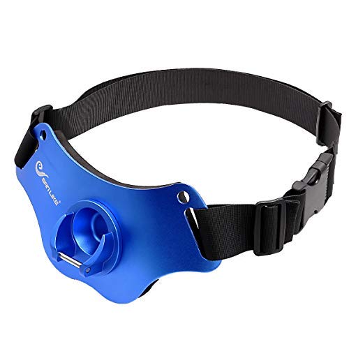 SANLIKE Fishing Belt Fight Belt Adjustable Aluminum Waist Fighting Belt Rod Holder Stand-up Fishing Belt - color: Blue