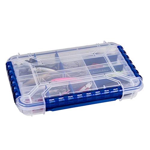 Flambeau Outdoors WP4005 Waterproof Fishing - Includes 11 Dividers, 16 Compartments, Waterproof Clear Fishing Lure Organizer, Ultimate Tuff Tainer with Zerust Dividers - 10.79" L x 7.20" W x 1.89" D - size: Standard - 16 Compartments
