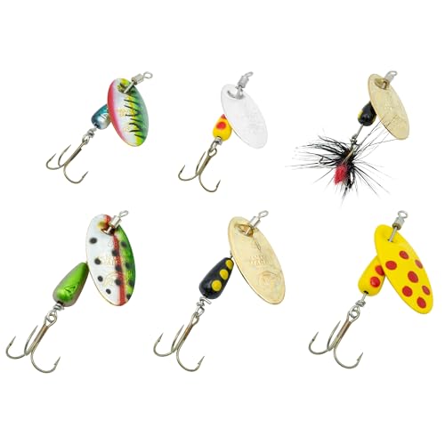 Panther Martin Fishing Lures 6-Pack All Time Greatest Fish Catcher World Famous Spinning Lures in Value Kit Spinners for Trout, Salmon, Panfish, Bass, Crappie & Perch - style: Inline Swivel