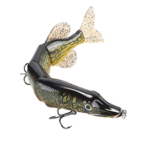 Large Multi Jointed Fishing Lures Bait,Big Giant Fishing Bass Lures,Crankbaits Swimbaits with Treble Hook - color: B5-10.24",3.8oz