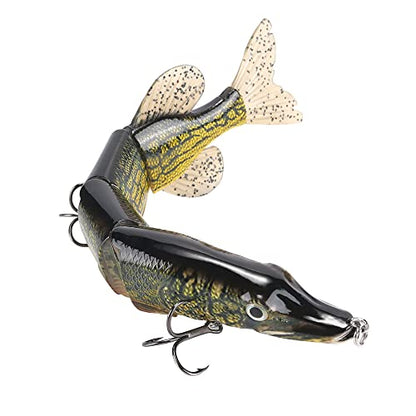 Large Multi Jointed Fishing Lures Bait,Big Giant Fishing Bass Lures,Crankbaits Swimbaits with Treble Hook - color: B5-10.24",3.8oz