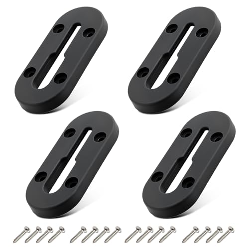 Kayak Track Mount, Kayak Rail Track Mount, Kayak Gear Track Accessories, Kayak Low Profile Track for Fishing Rod Holder, Cup Holder, Paddle Holders, Anchor Cleats (4 in, 4 Holes, 4 Pieces) - size: 4 Inch