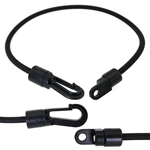 2pcs 12 Inches Elastic Rope Bungee Cord Rod Strap Holder Deck Mount Connector Mount Rod Strap for Kayak