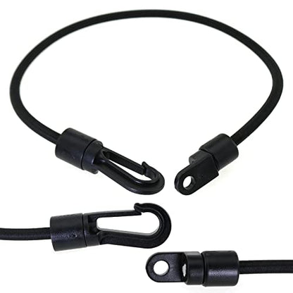 2pcs 12 Inches Elastic Rope Bungee Cord Rod Strap Holder Deck Mount Connector Mount Rod Strap for Kayak