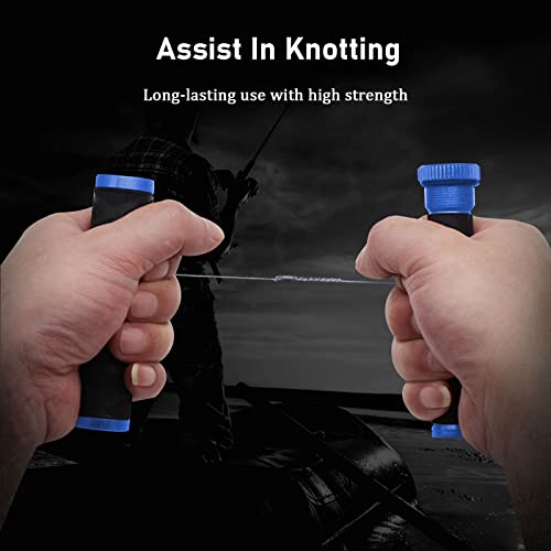 OUKENS Fishing Line Dragger, Fishing Knot Puller Tool Assist Fishing Line Knotting Device Tension Line Dragger for Fishing - color: Blue