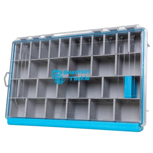 Reaction Tackle Ultra Elite Tackle Trays, Water Resistant Fishing Tackle Box Organizer with Removable Dividers, Sealed Rubber Gasket and One Hand Latch - 3700 (1-Pack) - size: 3700 (1-Pack)
