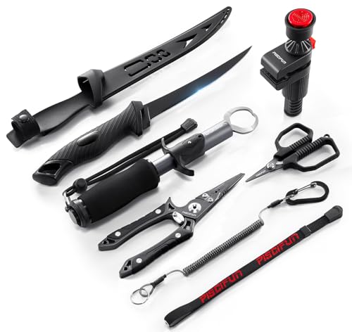 Piscifun Fishing Tool Kit, Stainless Steel Fishing Gear Set with Corrosion Resistant Tools for Freshwater Saltwater Fishing, Practical Fishing Gifts for Men and Anglers - style: 6PCS - Line Spooler Kit