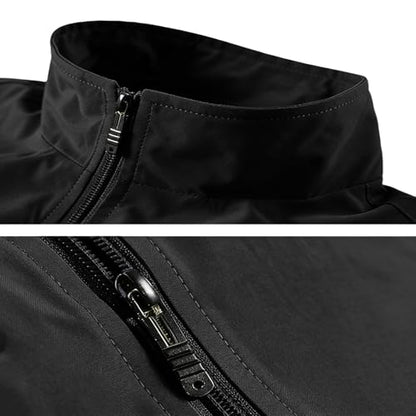 Mens Golf Vest Waterproof Fishing Shirt Zip Up Sleeveless Jacket with Pockets Outdoor Camping Hiking Shirts Travel Photo Vest - color: A03 Black, size: X-Large
