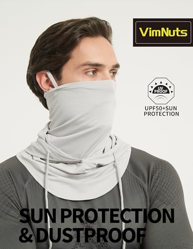 Vimnunts Sunproof Balaclavas Summer Cooling Face Mask Breathable Full Head Mask UV Protection Hood - color: Grey