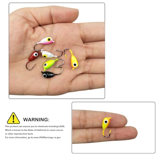 Ice Fishing Jigs Lead Jig Heads Fishing Lure Jigs Winter Metal Lures - color: 0.71inch/0.08oz-12pcs